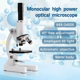 thumbnail image 3 of Microscopio monocular profesional 64X-2400X para niños - Ideal para experimentos científicos y regalos educativos con soporte para teléfono y luz LED incluida, 3 of 5