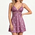thumbnail image 3 of Stamzod Women's Nightgowns & Sleepshirts Fashion Love Heart Print V Neck Night Dress Spaghetti Strap Chemise Lace Night Gowns for Adult Women M, 3 of 5
