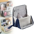 thumbnail image 2 of WOW! Awwp Standing Makeup Bag with 8 Compartments | Large Capacity Portable Cloth Bag | Instant Access Beauty & Tech Organizer Organizer for Vanity & Travel, 2 of 9
