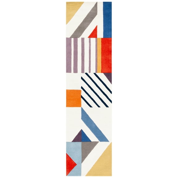 SAFAVIEH Fifth Avenue Louis Southwestern Runner Rug, Ivory/Multi, 2'3" x 5'