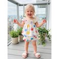thumbnail image 6 of Cenuakty Toddler Baby Girls 2 Piece Outfits Adorable Heart Print Flying Sleeve Square Neck Tops and Shorts Set, 6 of 9