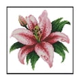 thumbnail image 2 of Cuadros Decorativos Parcial punto de cruz flor lirio 14CT contado bordado DIY costura Wdftyju embutido en tela, 2 of 9