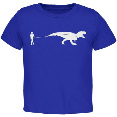 

Jurassic - Dinosaur T-Rex On A Leash Royal Toddler T-Shirt - 2T