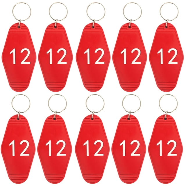 10 Pcs Key Tags Vintage Motel Keychain Fade-resistant Smooth Surface Long-lasting DIY Crafts Ornament