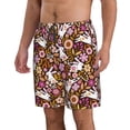 thumbnail image 2 of Kdxio Flower Bunny Pattern Mens Casual Shorts - Drawstring Summer Beach Sports Shorts for Men, 2 of 9