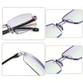 thumbnail image 2 of EIGTHTAIL2 Pack Rimless Blue Light Blocking Reading Glasses for Men Women Computer Glasses Anti Glare Anti Reflection Flexible Rectangular +1.5, 2 of 6