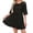 Black, variant on Women's Sequin Tiered Dress Elbow Sleeve Sparkly Flared Summer Mini Cocktail Party Dress