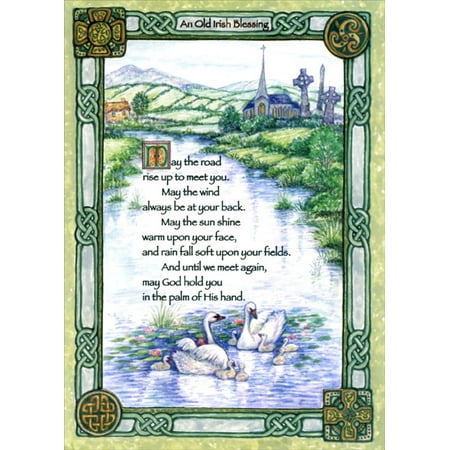 Funny St Patricks Day Card - Designer Greetings Church and Swans St. Patrick's Day Card