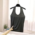 thumbnail image 3 of qucoqpe Summer Halter Tank Tops for Women Fashion Casual Solid Color Sleeveless Shirts Trendy Loose Fit Blouses, 3 of 6