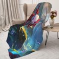 thumbnail image 3 of Gaeub Pond Cute Axolotl Print Flannel Throw Blanket, Home Fleece Throw Blanket for Couch or Bed,Decorative Blankets,Lightweight Fuzzy Flannel Blanket-80"x60", 3 of 6