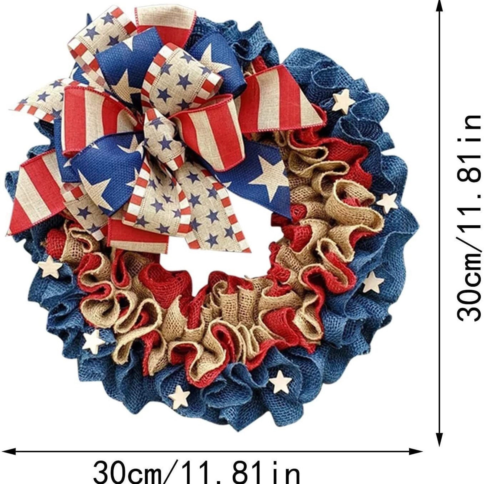 Clipart D'insigne Américain Patriotique Rouge Et Bleu Dessiné à La Main