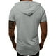 thumbnail image 4 of pstuiky camisetas de hombre, Camisa informal de algodón y lino de moda de verano para hombre, con solapa y manga corta y cuello alto. camisas casuales para hombre m, 4 of 5