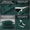 thumbnail image 5 of Alazuria Duvet Cover Set Soft Prewashed Microfiber with zipper and 4 corner ties Emerald Green color Queen size ( 90" x 90" ), 5 of 5