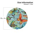 thumbnail image 3 of Balery 6 Pcs Retro Seamless Flying Butterfliesleather Coasters Set, Drink Table Cup Coasters For Living Room Kitchen Coffee Decor, 3 of 9