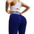 thumbnail image 5 of QLEICOM Womens Yoga Pants Capri Leggings High Waist Running Tie-dye Pants Workout Leggings Athletic Pants Tummy Control Leggings Blue S, 5 of 6