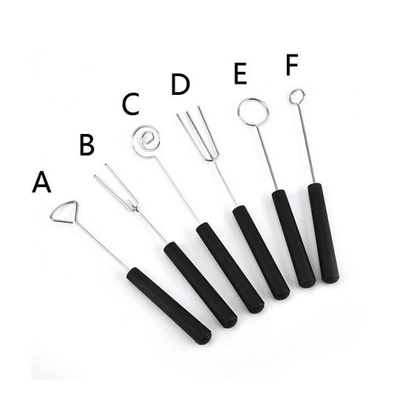 LEXSOMEO 6pcs Stainless Steel Chocolate Dipping Forks Cheese Fondue Forks For Baking Kitchen Tools Fruit Forks Dessert Making Tools