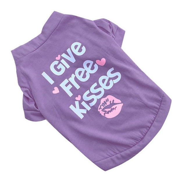 Ropa Para Mascotas Verano Gato Perro Camisa Ropa Algodón Impresión Mascota Ropa Para Perros Camiseta Serendint PT002585-04