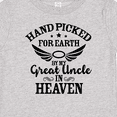 thumbnail image 4 of Inktastic Handpicked for Earth by My Great Uncle in Heaven Boys or Girls Baby T-Shirt, 4 of 5