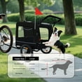 thumbnail image 6 of Jopath 2-in-1 Pet Bike Trailer Dog Cart for Bicycle, Detachable Bike Hitch & Push Handle Included,Quick Release Wheel, Non-Slip Floor, Internal Leash Extra Large for Large and Medium Pets Black, 6 of 9