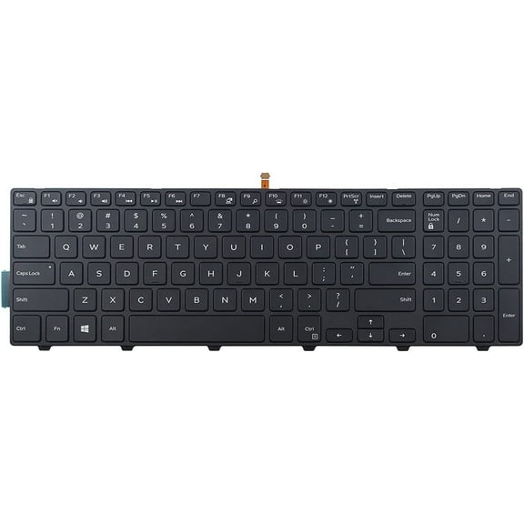 Laptop Backlit Keyboard Replacement for Dell Latitude 3570, US Layout Black Color