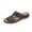 Navy, variant on Womens Floral Wedge Slide Sandals - Comfortable Navy PU Faux Leather Open Toe Casual Summer Shoes,Size 6