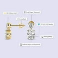 thumbnail image 2 of IGI Certified 8 Carat Radiant Shape Lab Grown Diamond Earrings | 18K Yellow Gold | Sparkling Cascades Dangling Lab Diamond Earrings | Prong Setting | FG-VS1-VS2 Quality Friendly Diamonds, 2 of 5