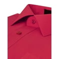 thumbnail image 4 of Men's Classic Fit Long Sleeve Wrinkle Resistant Button Down Premium Dress Shirt (Fuchsia,XL), 4 of 4