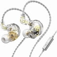 thumbnail image 1 of wonima11 in Ear Monitor Earbuds TRN ST2, 1DD 1BA HiFi Monitor Earphones Noise Cancelling Wired Earbuds Balanced Armature Dynamic Driver Hybrid Headphones with Microphones(mic, Transparent), 1 of 1