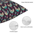 thumbnail image 3 of Pofeuu Bohemian Chicken Print Double-sided plush pillowcase Square Throw Pillow Covers Pillows Cover for Living Room Bedroom Sofa Couch Cushion Cover（No pillow core）-22"x22", 3 of 7