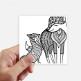 thumbnail image 1 of Paint Fox Friend Company Sticker Square Waterproof Stickers Wallpaper Car Decal, 1 of 1