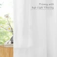 thumbnail image 5 of White Linen Curtains for Bedroom, Rod Pocket & Back Tab Thick Flax Window Treatments Privacy Assured with Light Filtering for Kids Room/Living Room, W55 x L84, 2 Pieces, 5 of 9