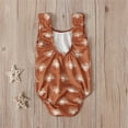 thumbnail image 4 of TOOYOU Girls One-Piece Swimsuit Baby Bathing Suit Swimwear Sun Pattern Swimsuit Sweet Girl Swimsuits For Size 18-24 Months Brown, 4 of 7