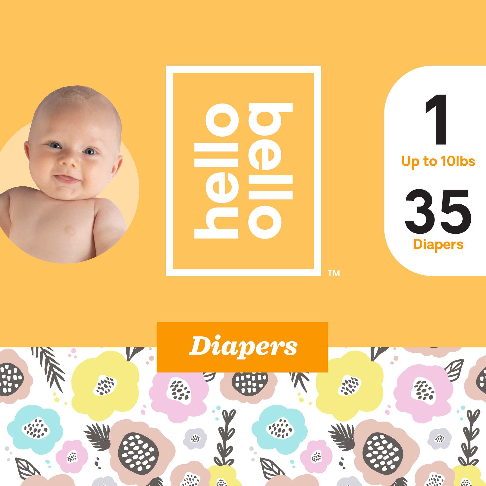 Hello Bello Diapers Spring Blooms Size 1 (35ct)