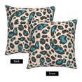 thumbnail image 3 of Multi-Size Linen Sofa Pillow Cover Invisible Zipper Open And Close Strong Use For Sofa Chair Garden Sofa Car Leopard Print Style Paleturquoise_3 20"X20", 3 of 7