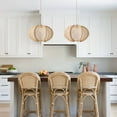thumbnail image 6 of LittleGlovo Vintage Scandinavian Wood Pendant Lights Woven Lantern Chandelier Pendant Lamp Shade, 6 of 16