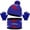 A111 Blue, variant on Yuncity Kids Winter Beanie Hat Neck Gloves Set Warm Lined Knit Cap Dinosaur Print Stretchy Neck Gaiter Gloves Set For Cold Weather Outdoor Daily Wear for Boys Girls Navy