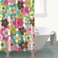 thumbnail image 4 of Waterproof Beautiful Colorful Floral Shower Curtain 72x72 Inch Boho Style Polyester Unique Shower Curtain for Bathroom Hotel Home Decor with 12 Plastic Hooks, 4 of 5