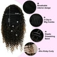 thumbnail image 4 of SAYFUT Short Afro KiSAYFUTy Curly Ponytail Hair Piece for Girls Women Ponytail Extension Synthetic Afro KiSAYFUTy Curly Ponytail for Women (Black(1B#)), 4 of 8