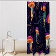 thumbnail image 2 of Jellyfish Waterproof Shower Curtain Set with Hooks - Printed Bathroom Decoration - Curtain Sets, 2 of 5
