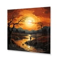 thumbnail image 2 of Designart "Countryside Sunset horizon An I" Landscapes Metal Wall Art Prints, 2 of 5