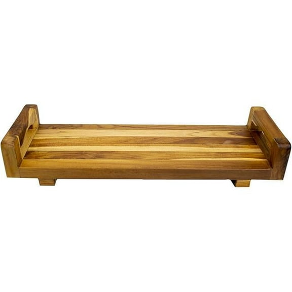 29 in. Teak Wood Fully Assembled Bath Tray & Seat with LiftAide Arms in Earthy Teak Finish