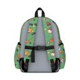 thumbnail image 3 of Football and Hockeyball Green Pattern Cute School Backpack with Padded Back and Adjustable Shoulder Straps 13.4"x11"x4.7", 3 of 5