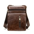 thumbnail image 3 of Bolso de hombro para hombre Bolso de cuero genuino para hombre Bolso pequeño informal Bolso bandolera de cuero de vaca Bolso bandolera para hombre, 3 of 3