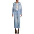 thumbnail image 5 of Time And Tru Women’s Cropped Denim Fashion Jackets, 5 of 5