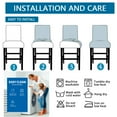 thumbnail image 6 of Stretch Pub Chair Slipcover,Set of 2/4/6 Height Bar Stool Cover Counter Stool Slipcover Universal Removable Washable Non-slip Jacquard Chair Protector for Cafe Kitchen Restaurant-1 Pcs-Khaki, 6 of 6