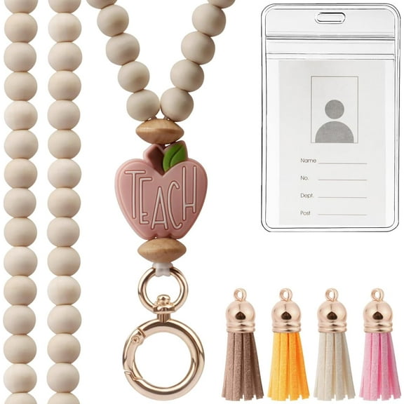 Sherry Cute Teacher Lanyard with Breakaway Clasp - Stylish ID Badge Holder for Teachers, School Staff & Educators