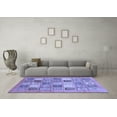 thumbnail image 3 of Ahgly Company Indoor Square Abstract Blue Modern Area Rugs, 4' Square, 3 of 4