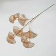 thumbnail image 1 of Simulated Flower Golden Eucalyptus Ginkgo Leaf Gold Fan Leaf Flower Arrangement, 1 of 9