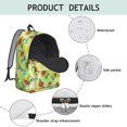 thumbnail image 4 of Sunflower and Butterfly Green Pattern Backpack for School, Cute School Bag with Adjustable Shoulder Straps and Padded Back, 15.7"x11.8"x5.5", 4 of 5