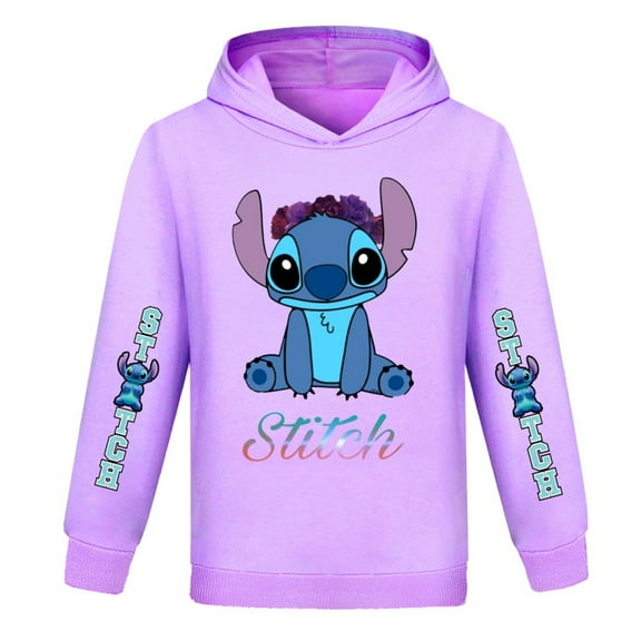Kids Stitch Hoodie Boys Girls Novelty Pullover Sweatshirt Cartoon 3D Print Sweater Tops